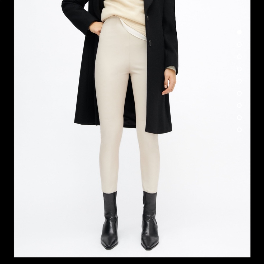 ZARA High waisted faux leather leggings